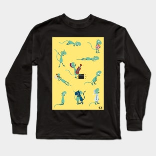 Lizard character board Long Sleeve T-Shirt